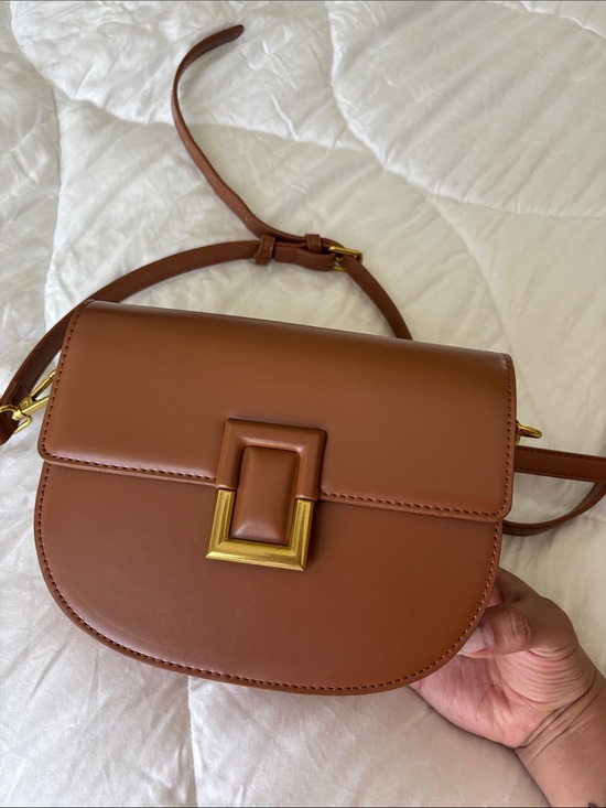 Miztique Handbags - Miztique Tan Crossbody Bag with Gold Accent
